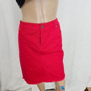 **Chic Red Denim Skirt** by Lord & Taylor